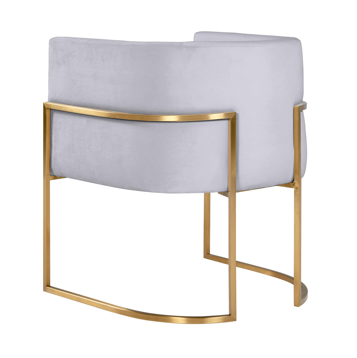 Giselle Performance Velvet Dining Chair with Gold Base in Grey by TOV Furniture – photo 4 of 6