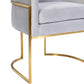 Giselle Velvet Dining Chair With Gold Base by TOV D6303