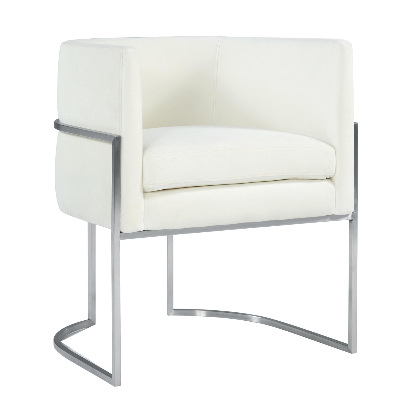 Giselle Velvet Dining Chair With Silver Base by TOV D6302