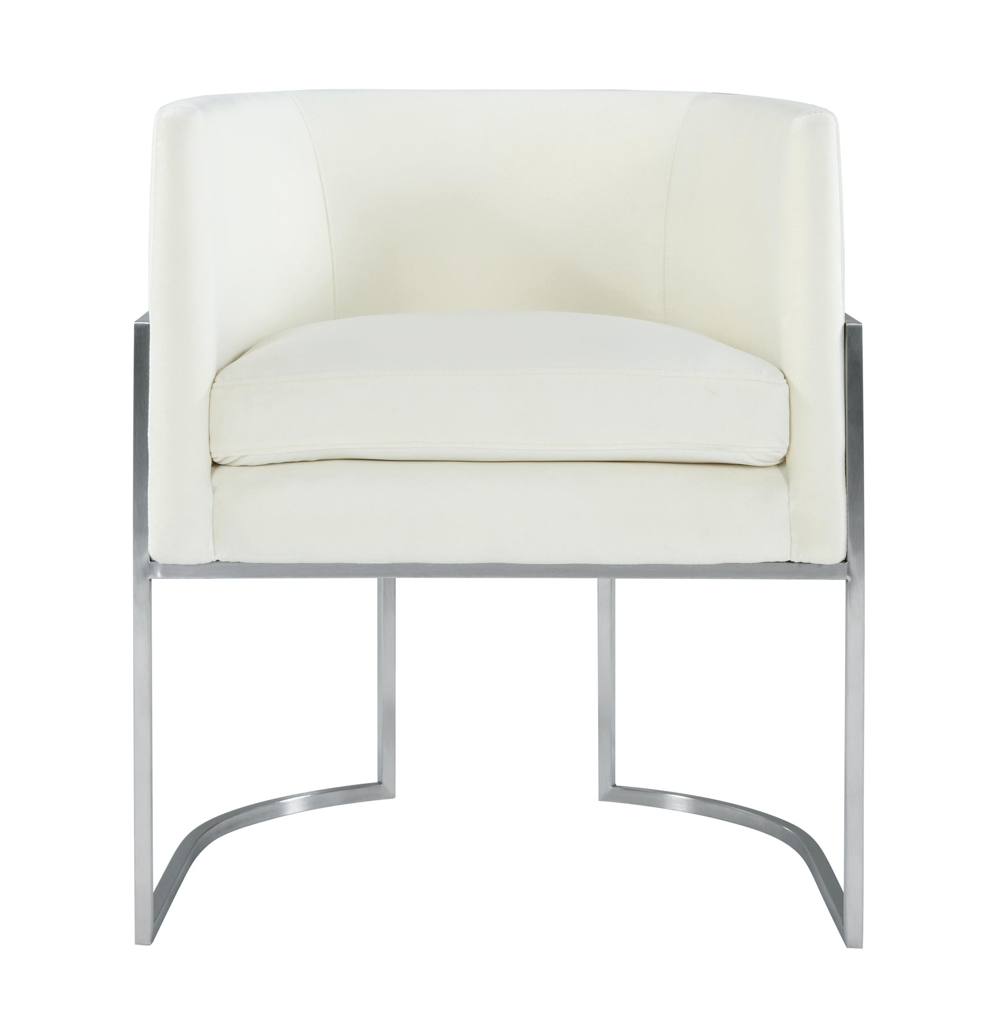 Giselle Velvet Dining Chair With Silver Base by TOV D6302