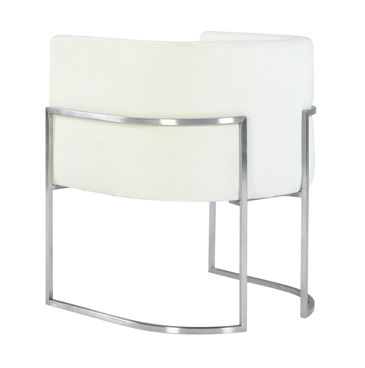 Giselle Cream Performance Velvet Dining Chair by Inspire Me! Home Decor - Silver Frame by TOV Furniture – photo 4 of 6