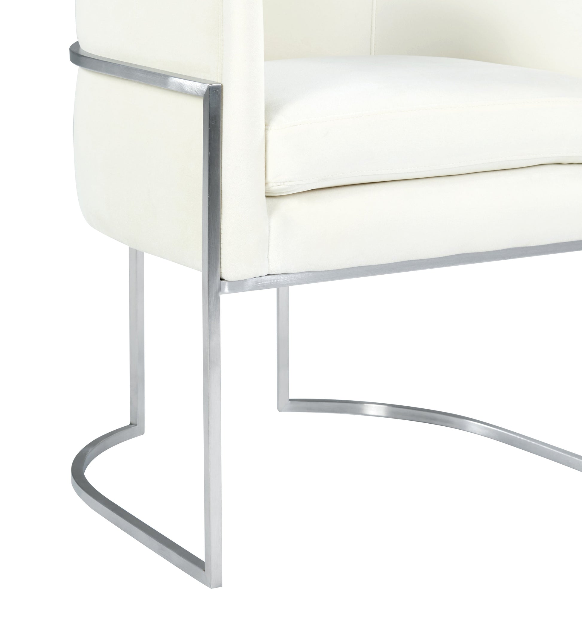 Giselle Velvet Dining Chair With Silver Base by TOV D6300