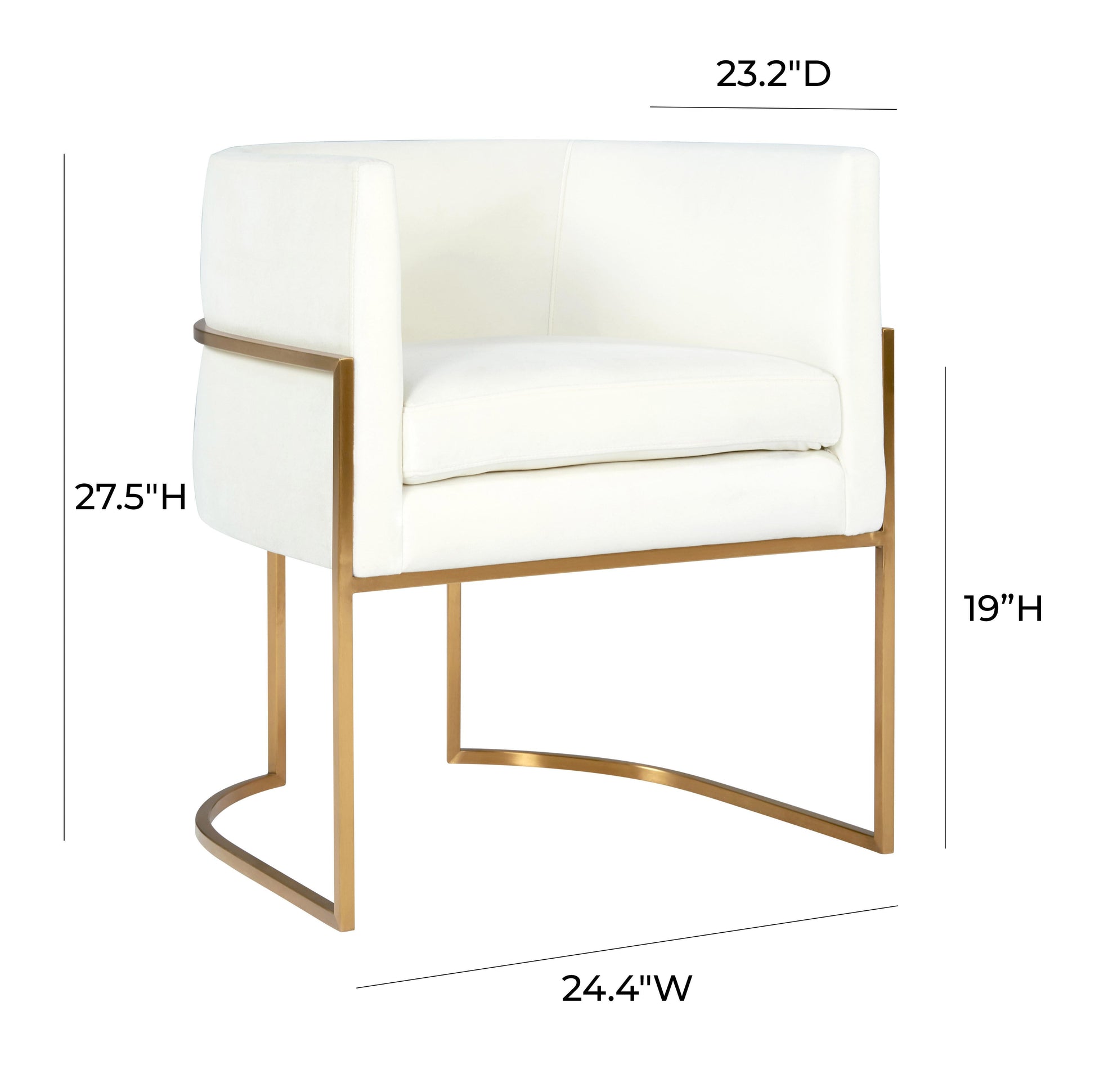 Giselle Velvet Dining Chair With Gold Base by TOV D6301
