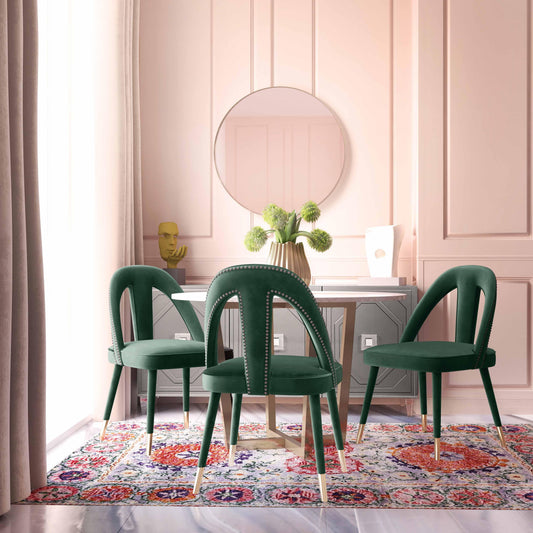 Petra Performance Velvet Dining Chair in Forest Green by TOV Furniture – photo 2 of 7