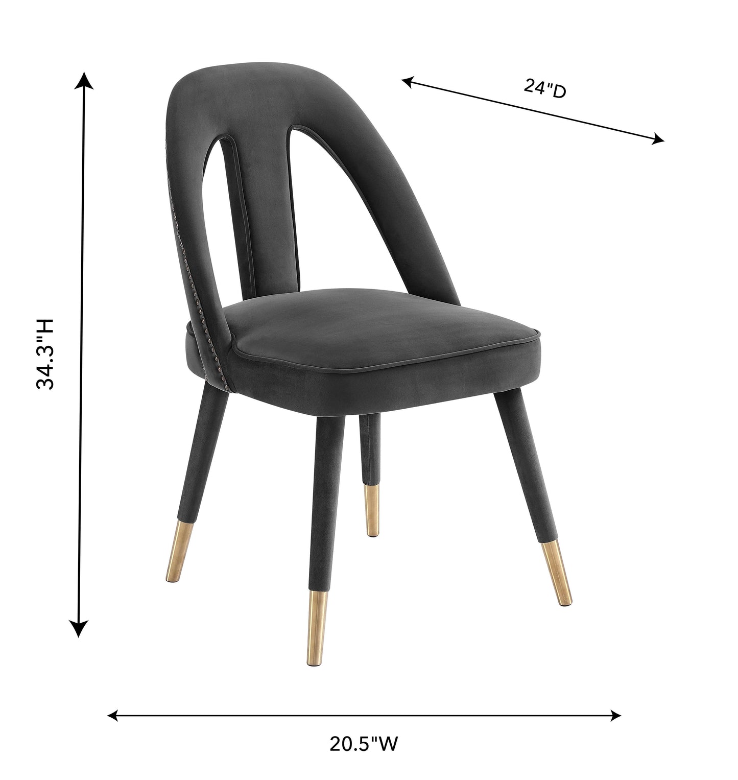 Petra Velvet Side Chair by TOV D6363