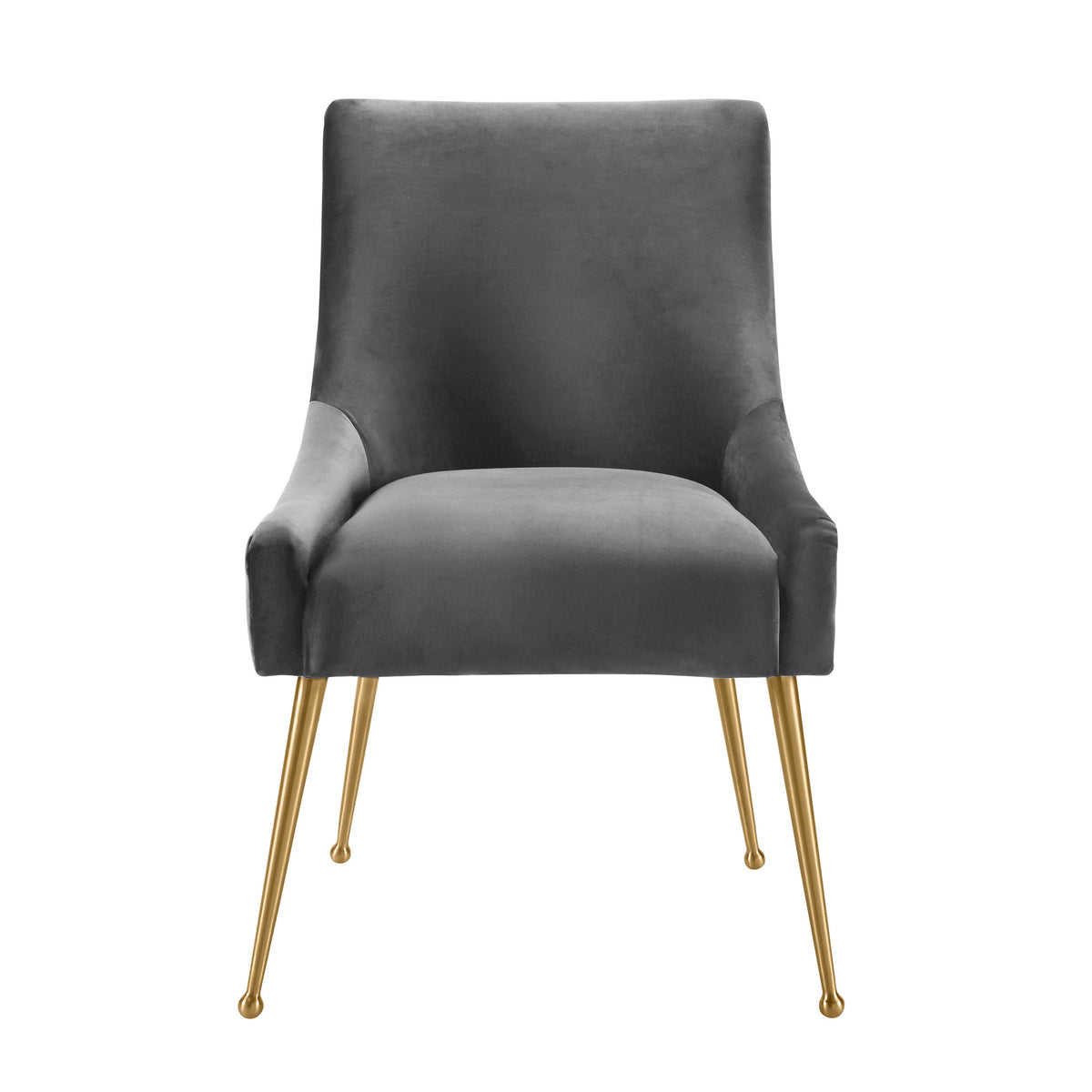 Beatrix Pleated Grey Performance Velvet Dining Chair by TOV Furniture – photo 3 of 8
