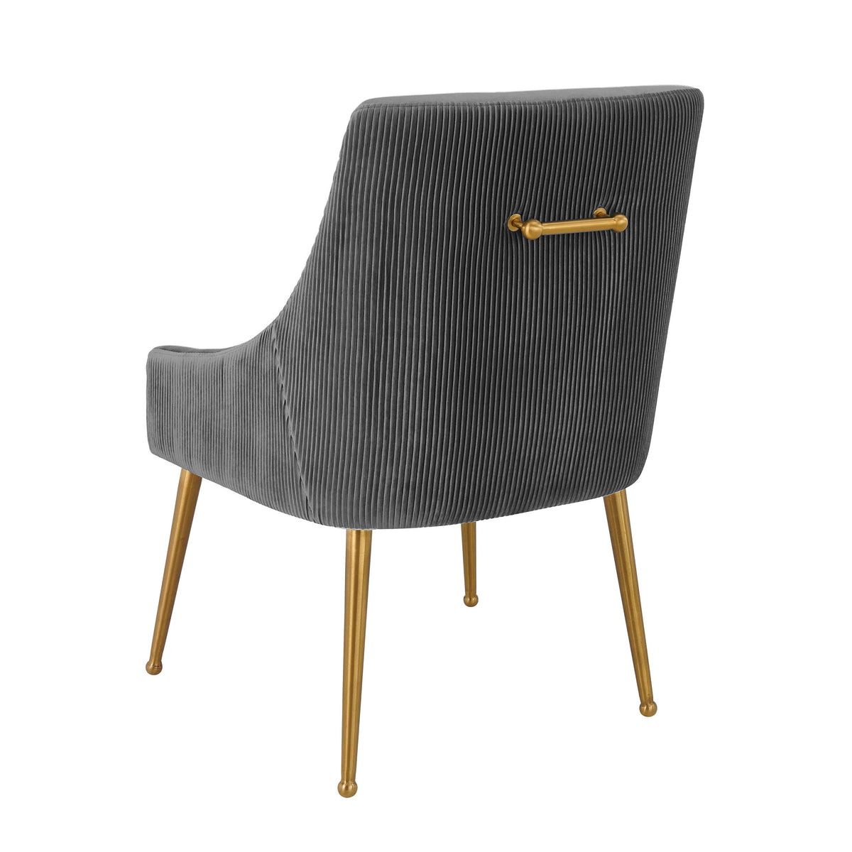 Beatrix Pleated Grey Performance Velvet Dining Chair by TOV Furniture – photo 4 of 8