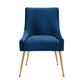 Beatrix Pleated Velvet Side Chair by TOV D6438