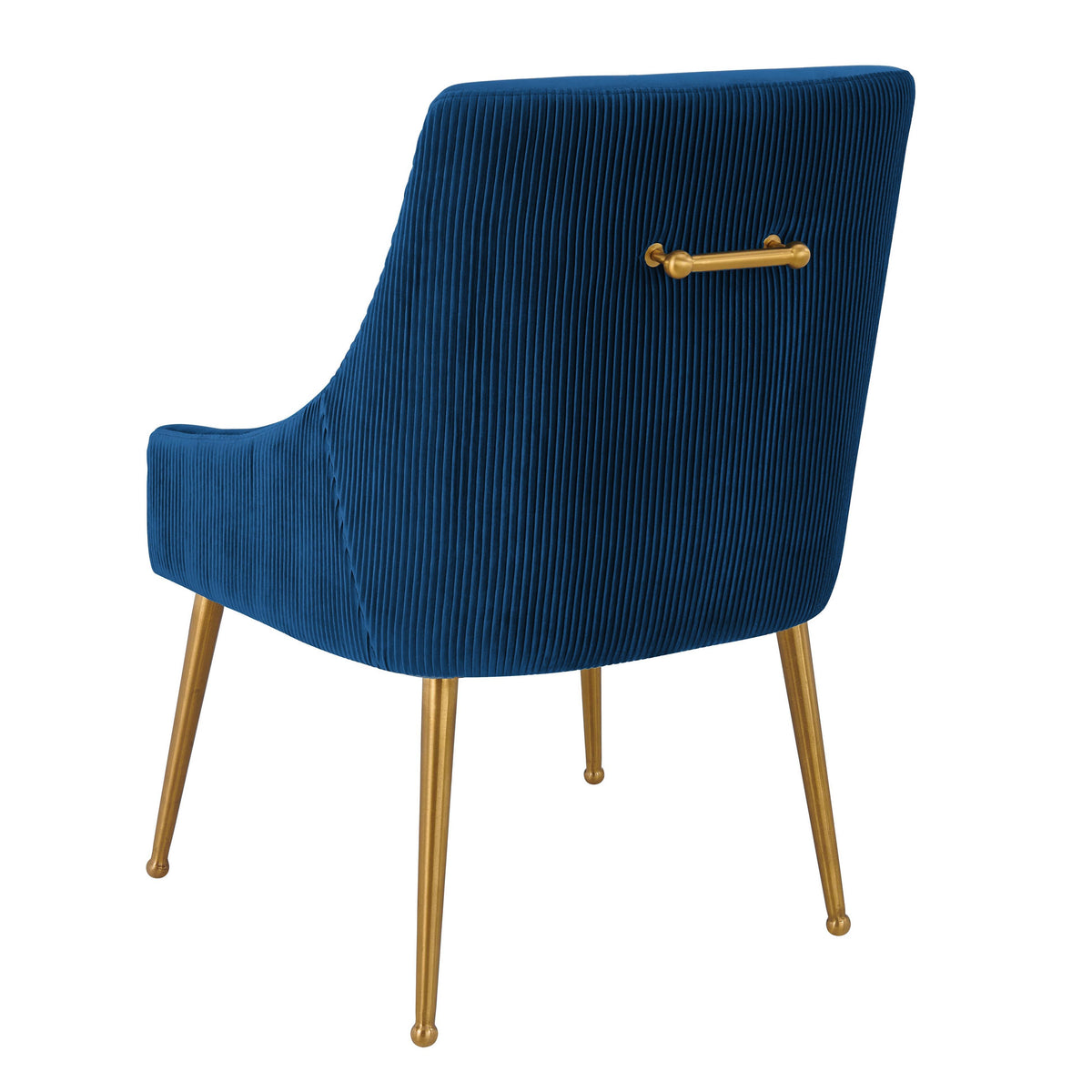 Beatrix Pleated Navy Performance Velvet Dining Chair by TOV Furniture – photo 4 of 8
