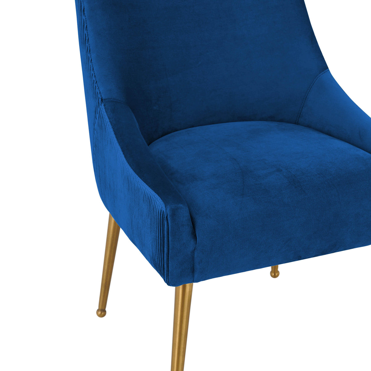 Beatrix Pleated Navy Performance Velvet Dining Chair by TOV Furniture – photo 5 of 8