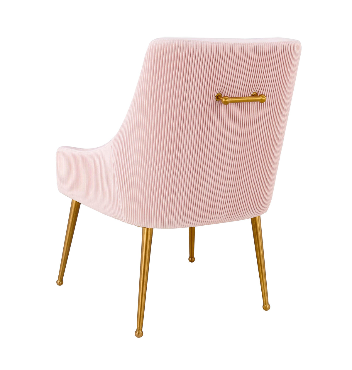 Beatrix Pleated Blush Performance Velvet Dining Chair by TOV Furniture – photo 4 of 9