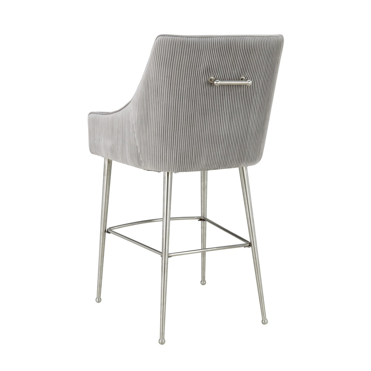 Beatrix Pleated Velvet Stool by TOV D6400