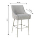 Beatrix Pleated Velvet Stool by TOV D6400