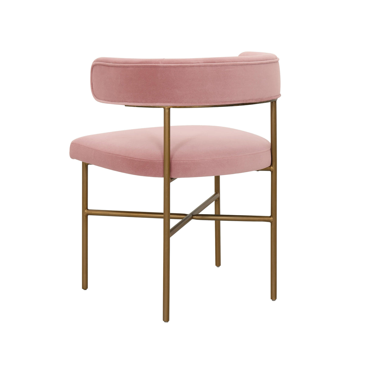 Kim Blush Performance Velvet Dining Chair by TOV Furniture – photo 4 of 7