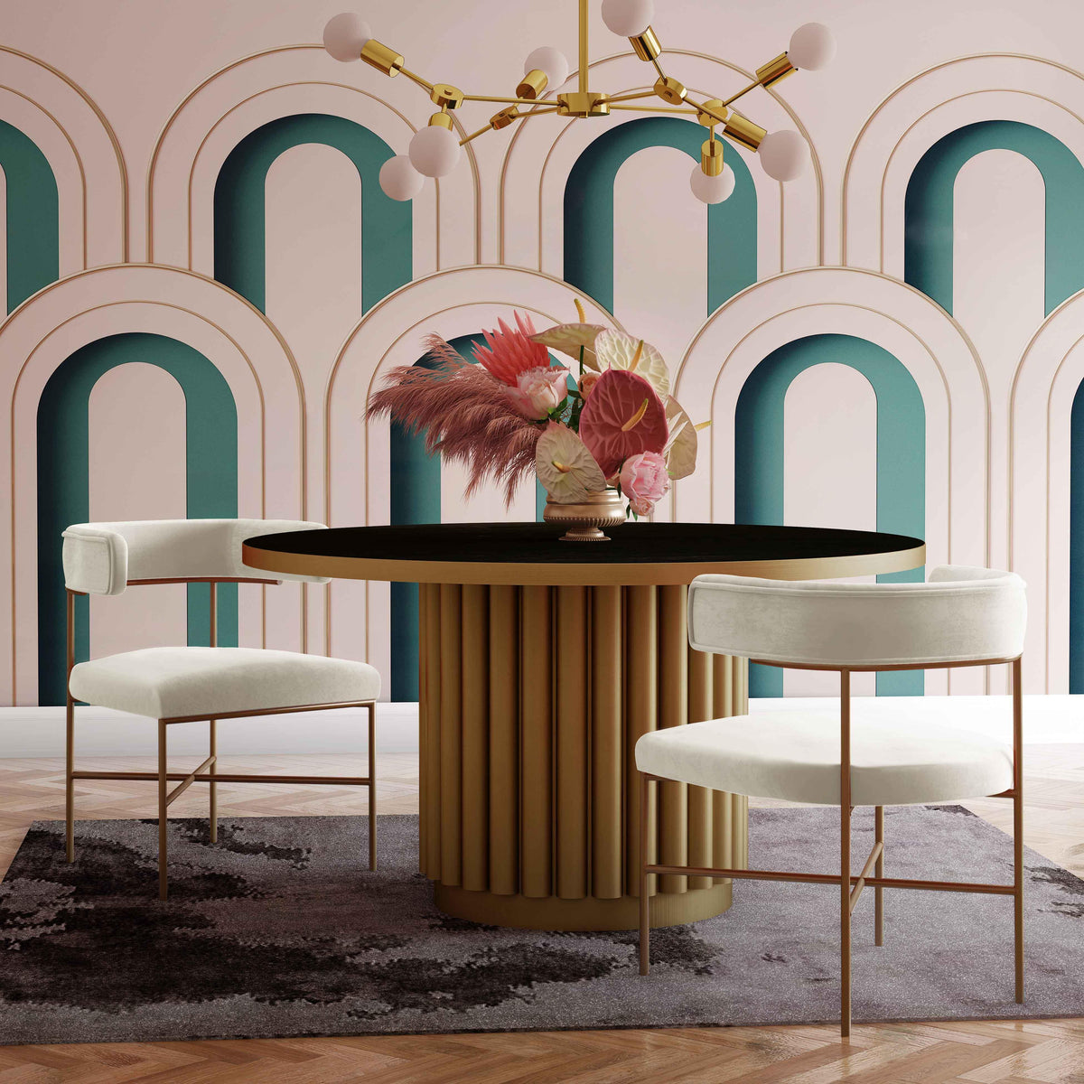 Kim Cream Performance Velvet Dining Chair by TOV Furniture – photo 2 of 7
