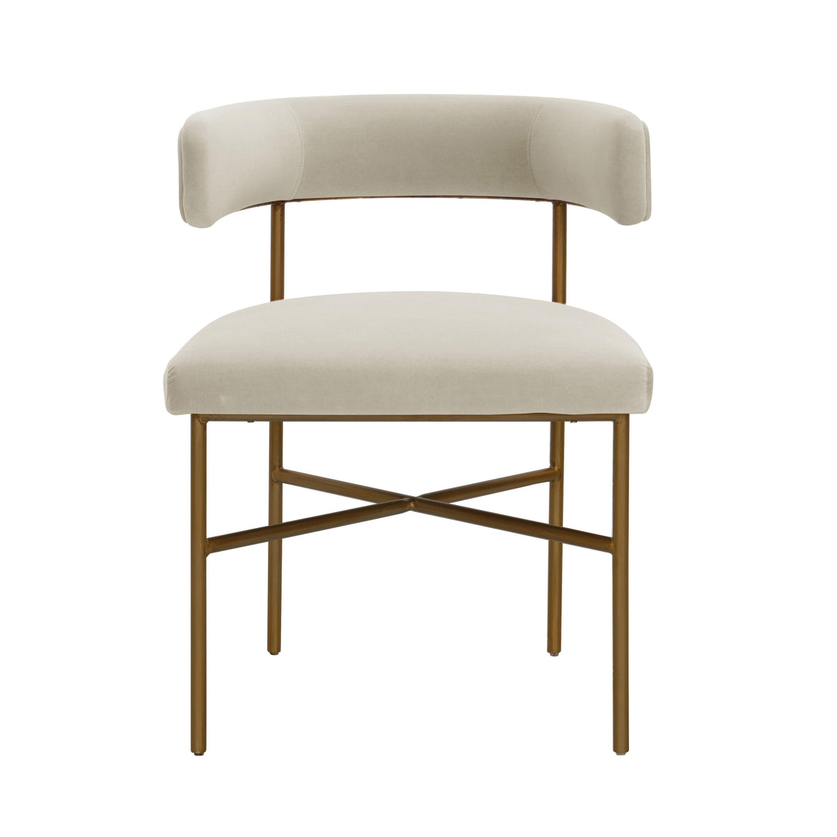 Kim Cream Performance Velvet Dining Chair by TOV Furniture – photo 3 of 7