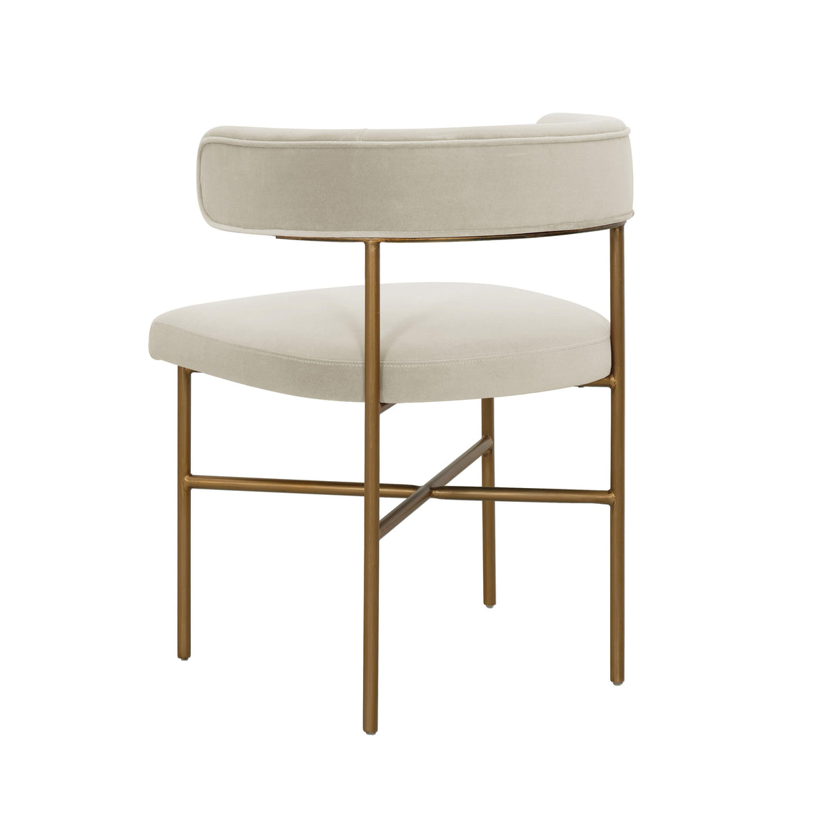 Kim Cream Performance Velvet Dining Chair by TOV Furniture – photo 4 of 7