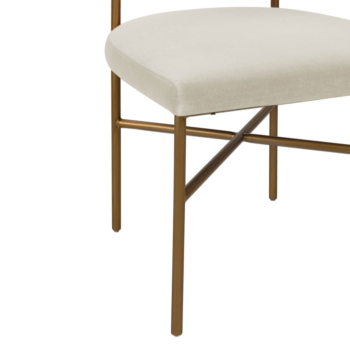 Kim Cream Performance Velvet Dining Chair by TOV Furniture – photo 5 of 7