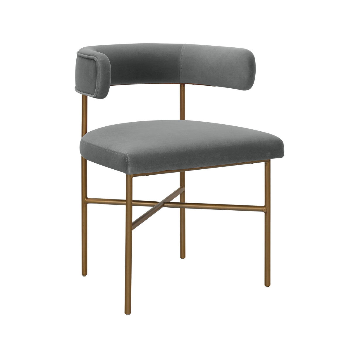 Kim Grey Performance Velvet Dining Chair by TOV Furniture – photo 1 of 6