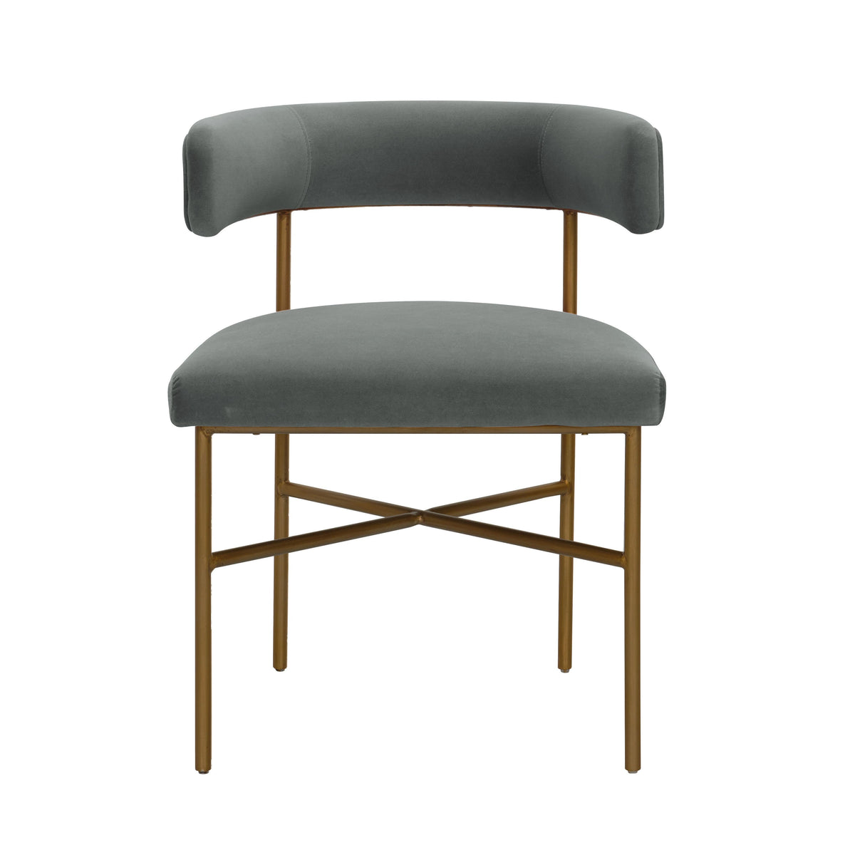 Kim Grey Performance Velvet Dining Chair by TOV Furniture – photo 3 of 6