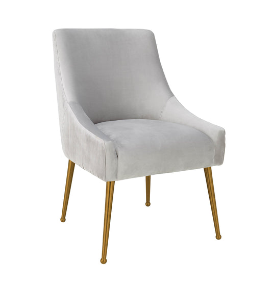 Beatrix Pleated Velvet Side Chair by TOV D6438