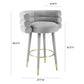 Betty Velvet Stool by TOV D6454