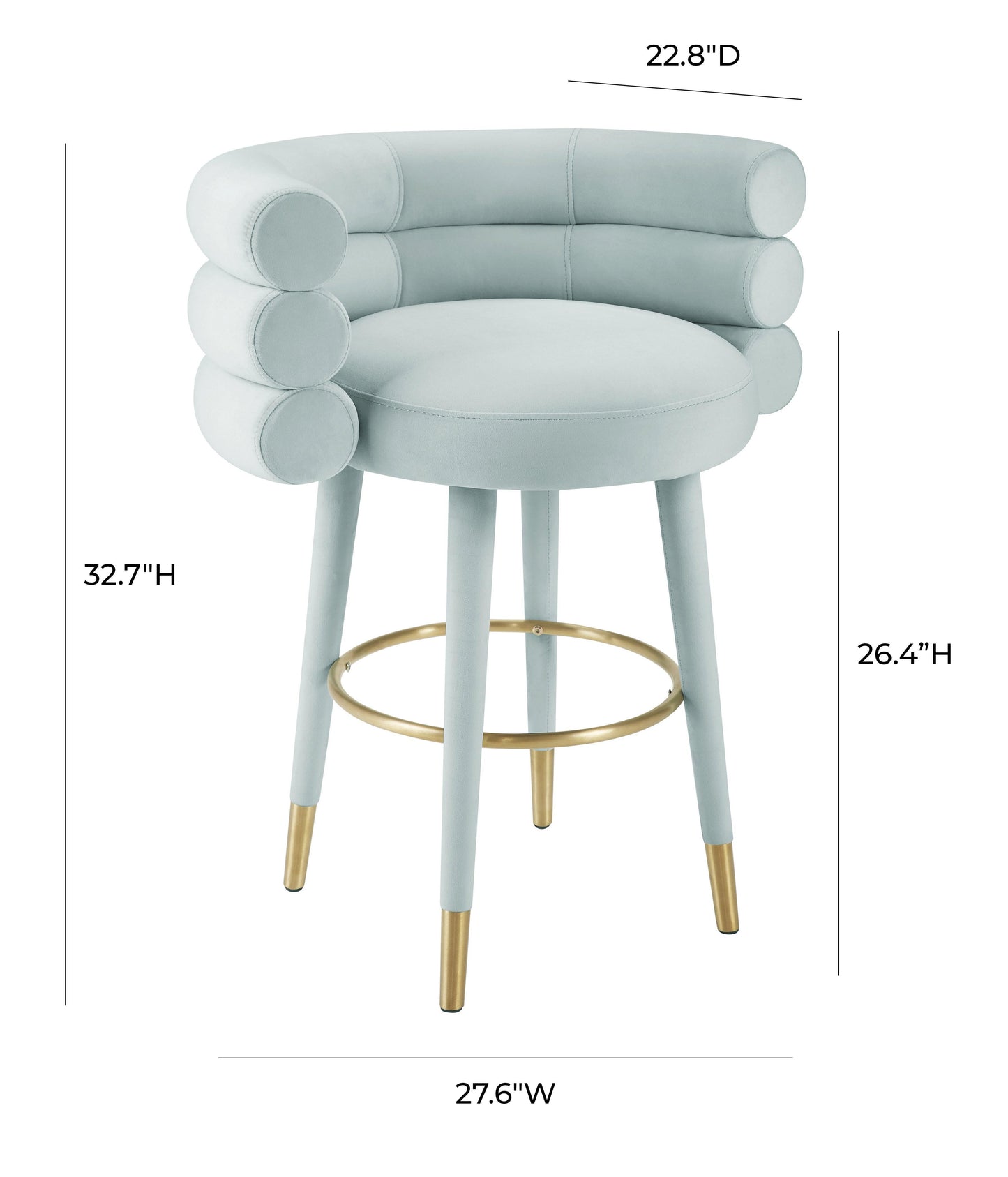 Betty Velvet Stool by TOV D6454