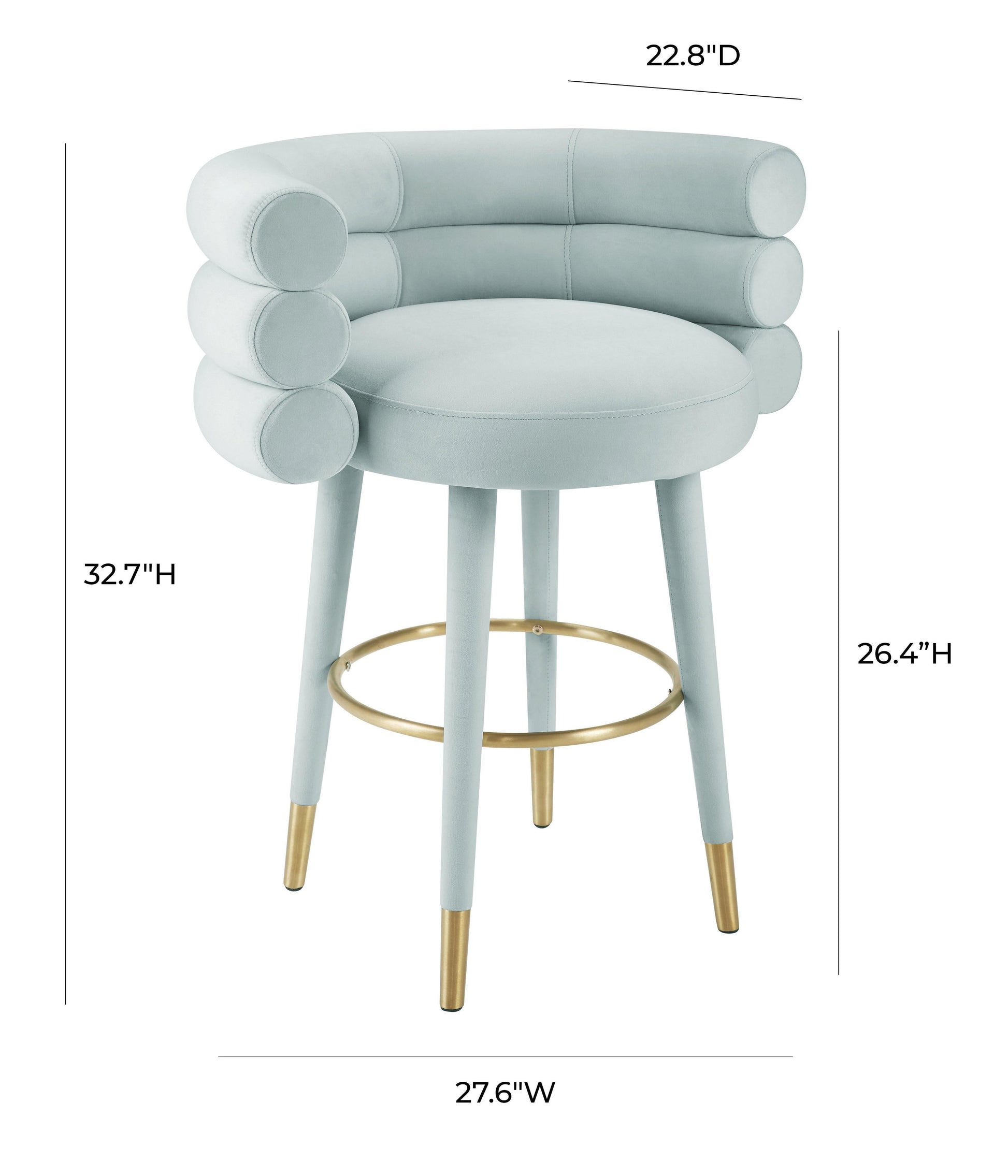 Betty Velvet Stool by TOV D68227