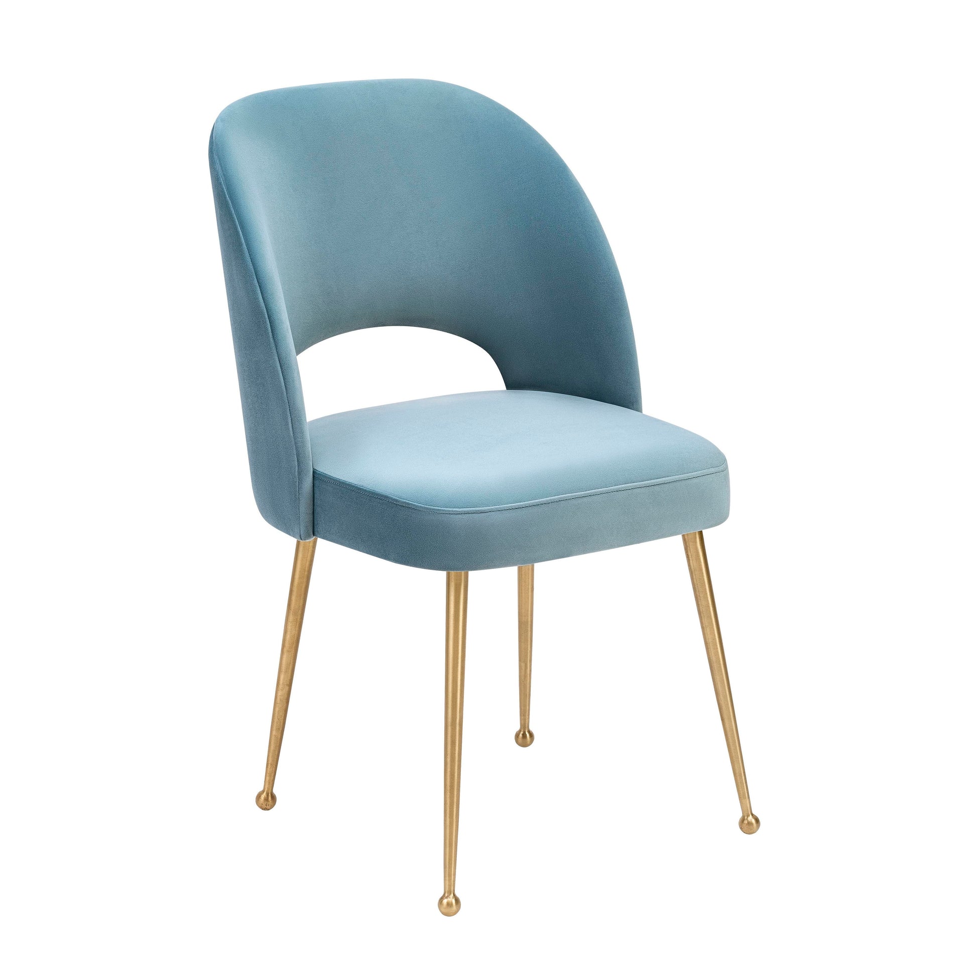Swell Performance Velvet Dining Chair Sea Blue by Tov Furniture
