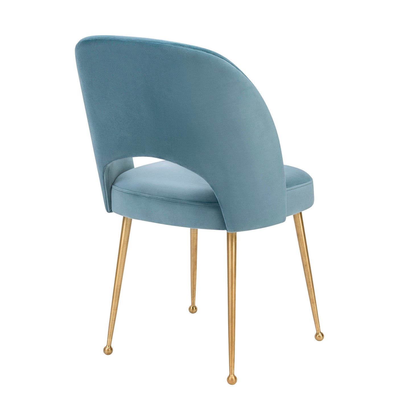 Swell Performance Velvet Dining Chair Sea Blue by Tov Furniture