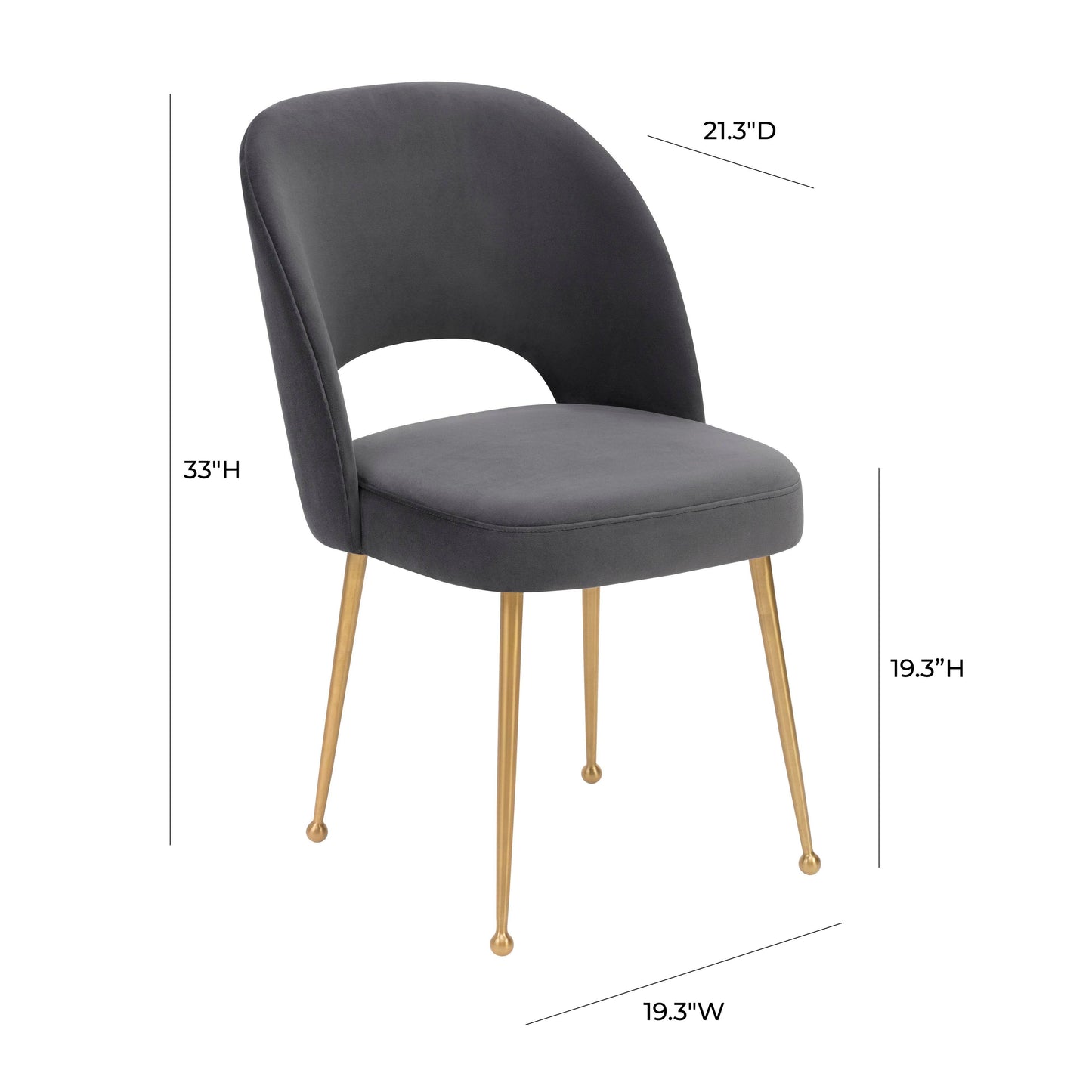 Swell Velvet Dining Chair by TOV D61