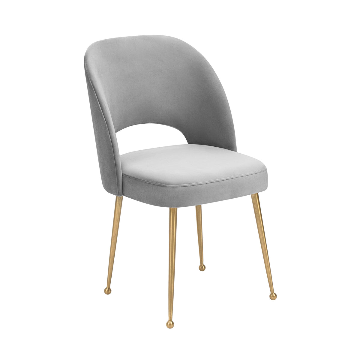 Swell Light Grey Performance Velvet Dining Chair by TOV Furniture – photo 1 of 6