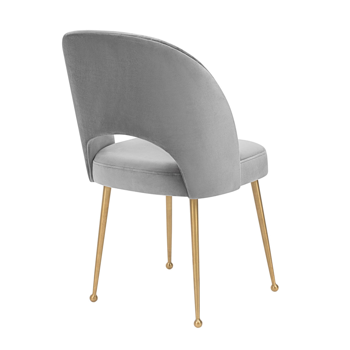 Swell Light Grey Performance Velvet Dining Chair by TOV Furniture – photo 4 of 6