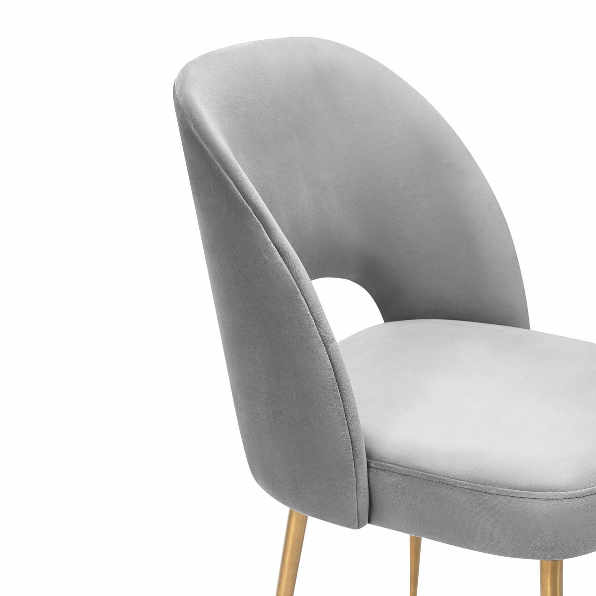 Swell Light Grey Performance Velvet Dining Chair by TOV Furniture – photo 5 of 6