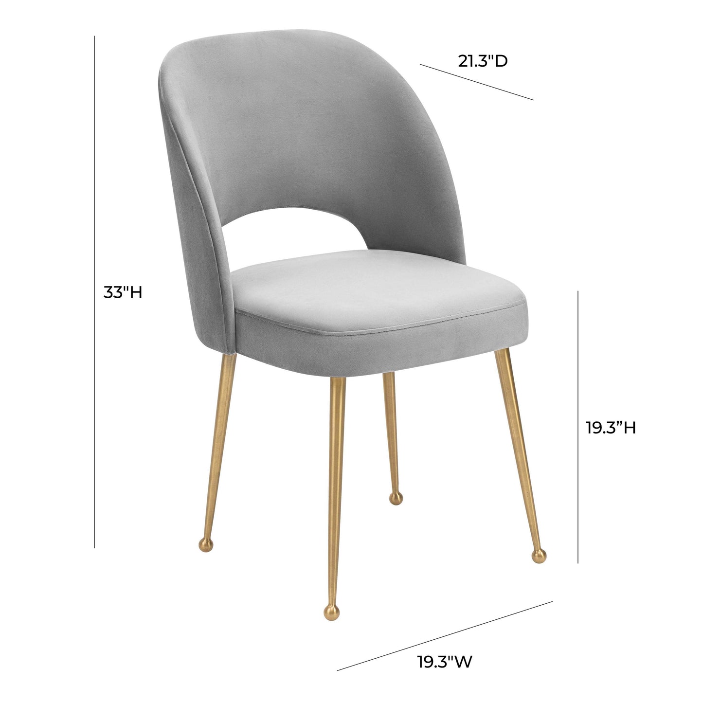 Swell Velvet Dining Chair by TOV D61