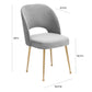 Swell Velvet Dining Chair by TOV D68