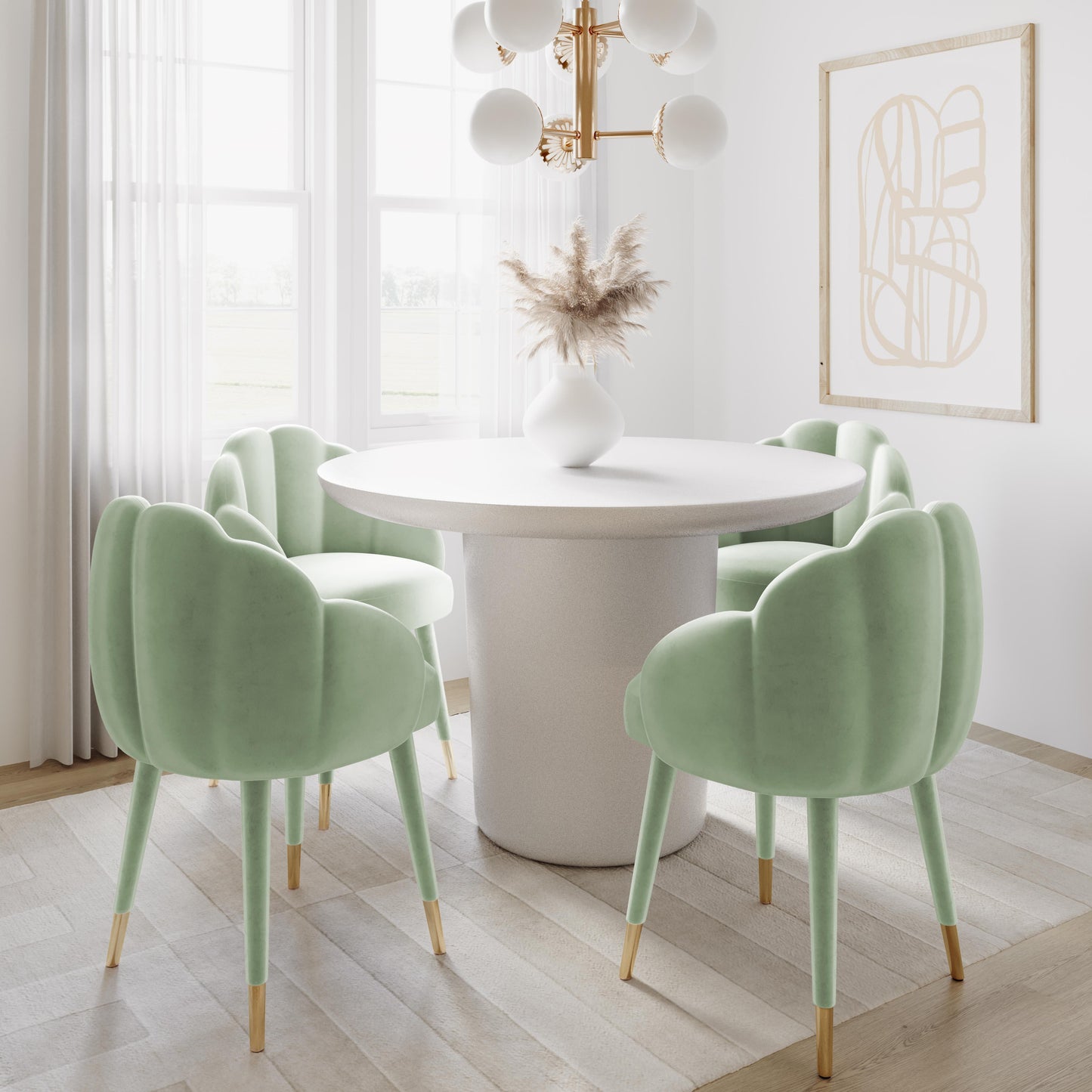 Gardenia Velvet Dining Chair by TOV D68137