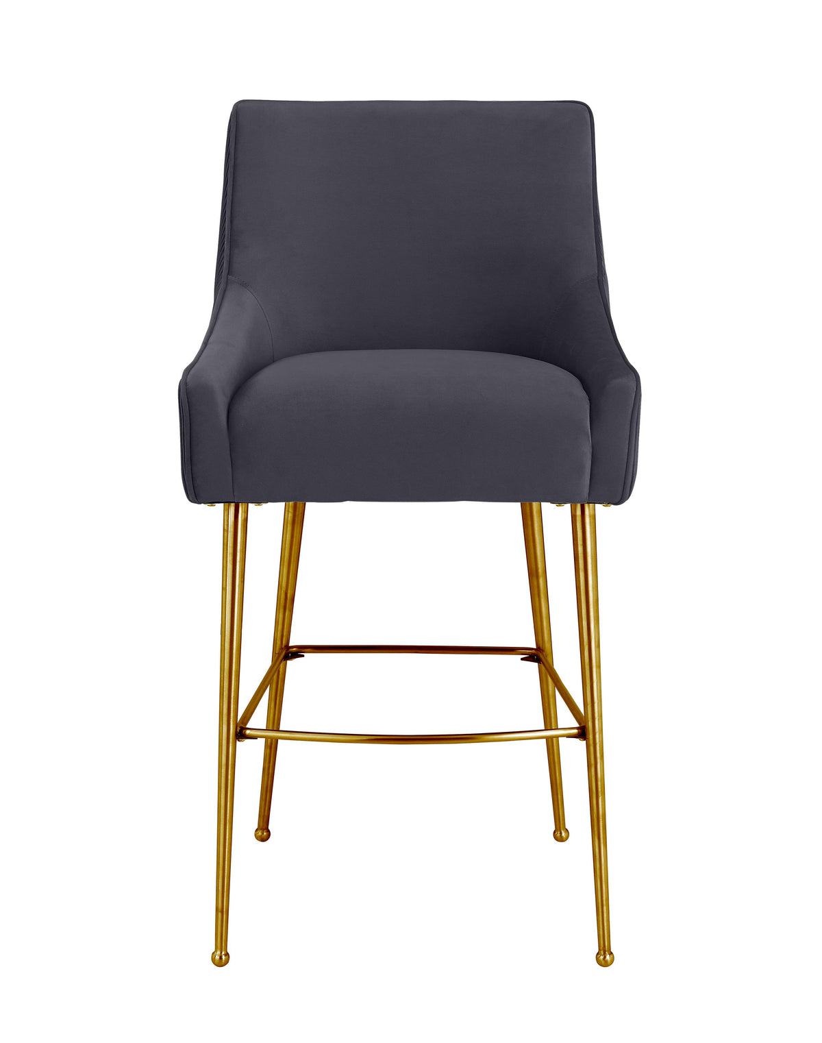 Beatrix Pleated Grey Performance Velvet Counter Stool by TOV Furniture – photo 3 of 7
