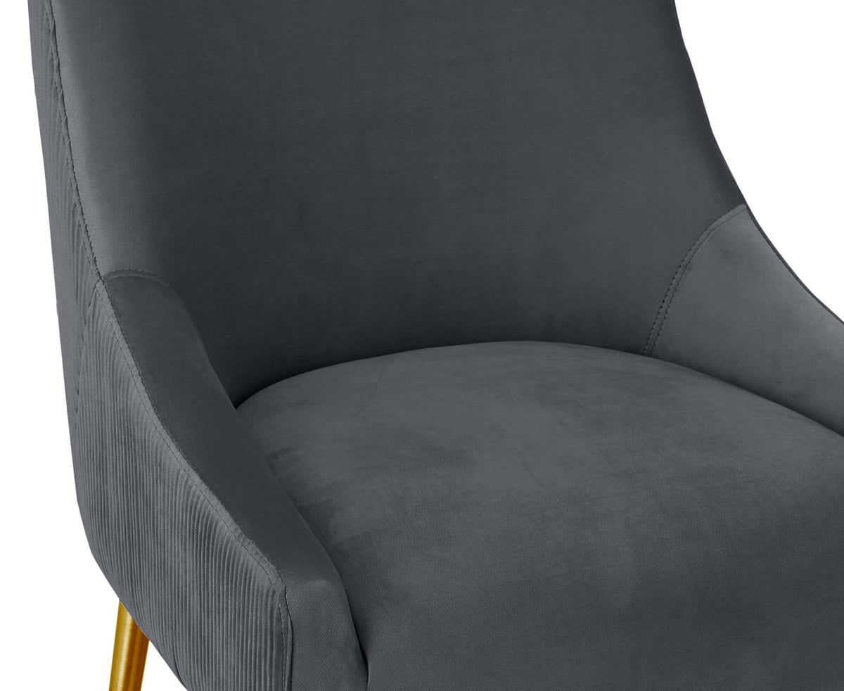 Beatrix Pleated Grey Performance Velvet Counter Stool by TOV Furniture – photo 5 of 7
