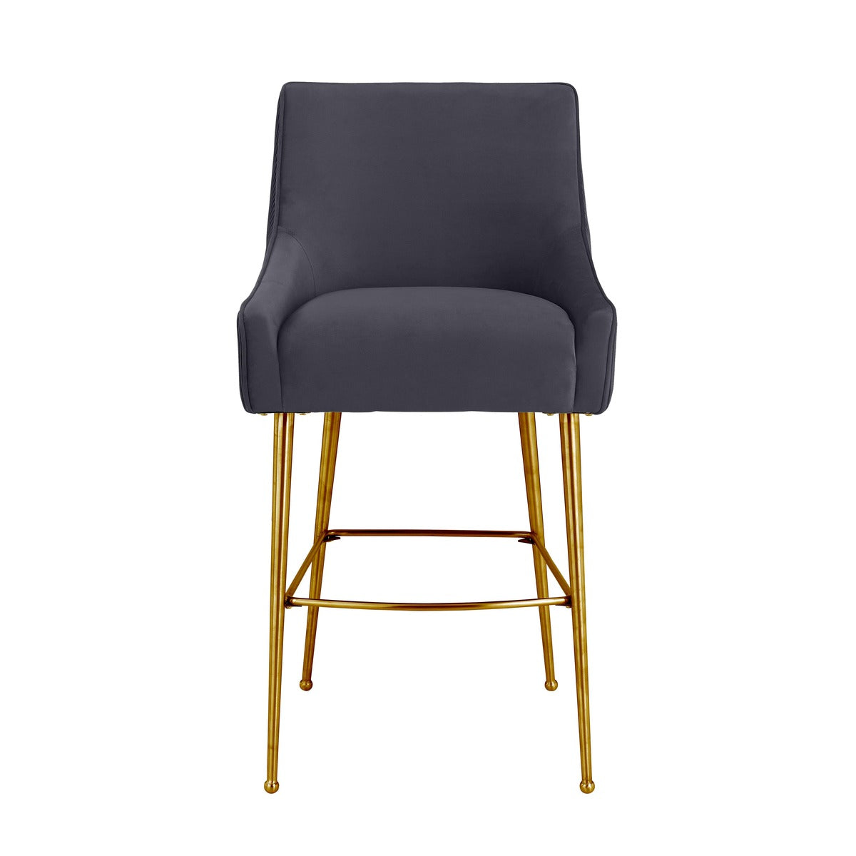Beatrix Pleated Velvet Stool by TOV D68222