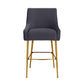 Beatrix Pleated Velvet Stool by TOV D6400