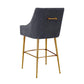 Beatrix Pleated Velvet Stool by TOV D6400