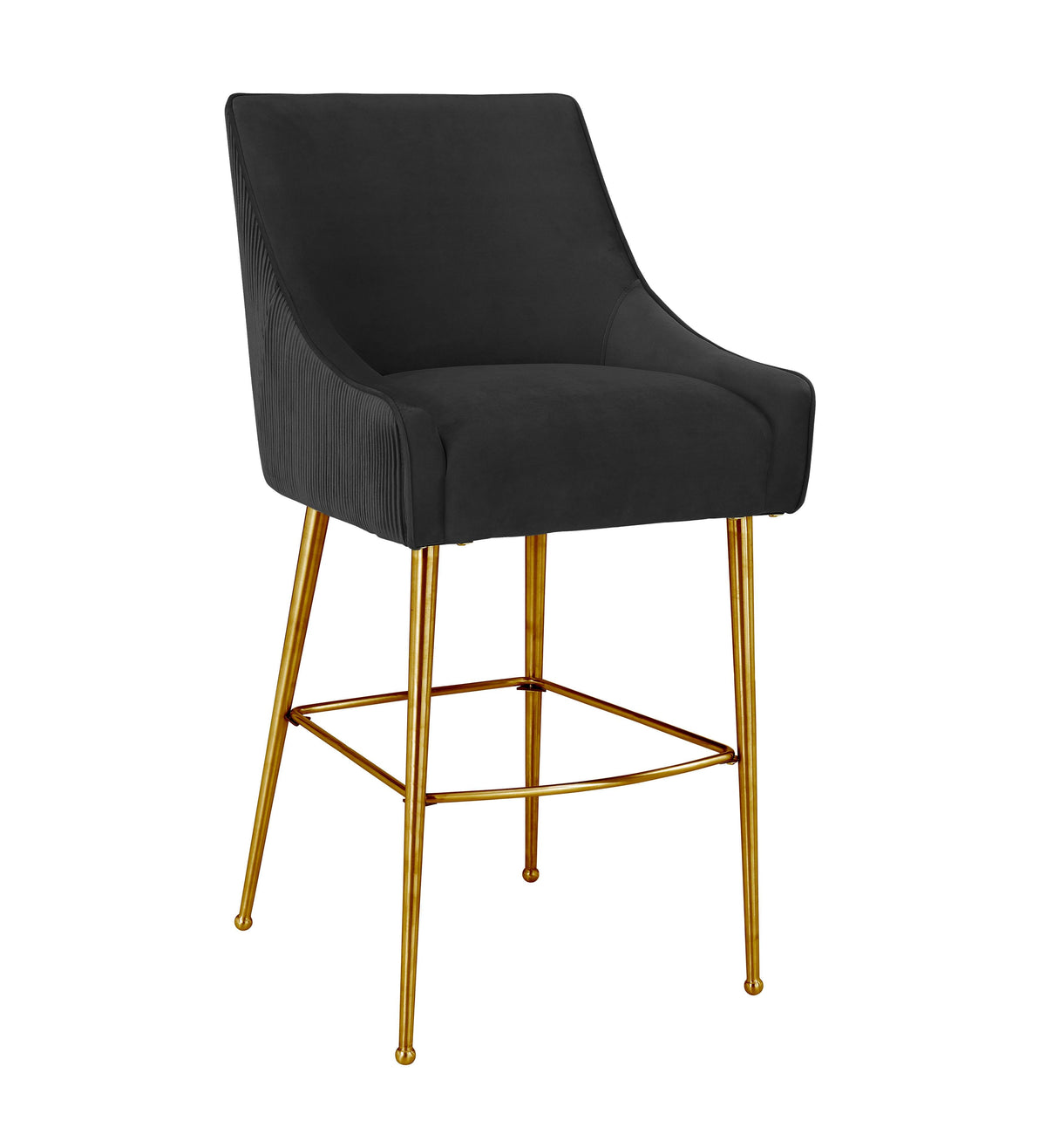 Beatrix Pleated Performance Velvet Stool by TOV Furniture – several options shown