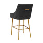 Beatrix Pleated Velvet Stool by TOV D6400