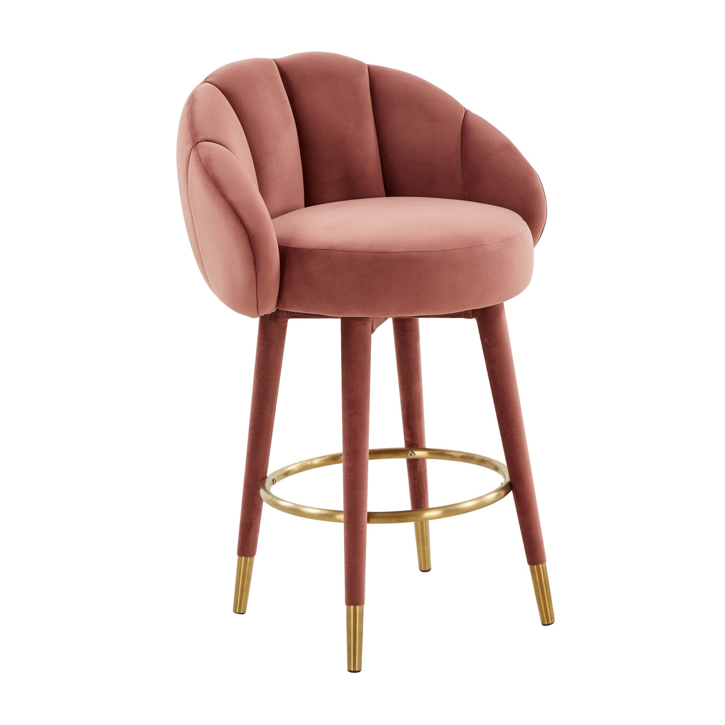 Myla Velvet Swivel Stool by TOV D68244