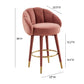 Myla Velvet Swivel Stool by TOV D68241