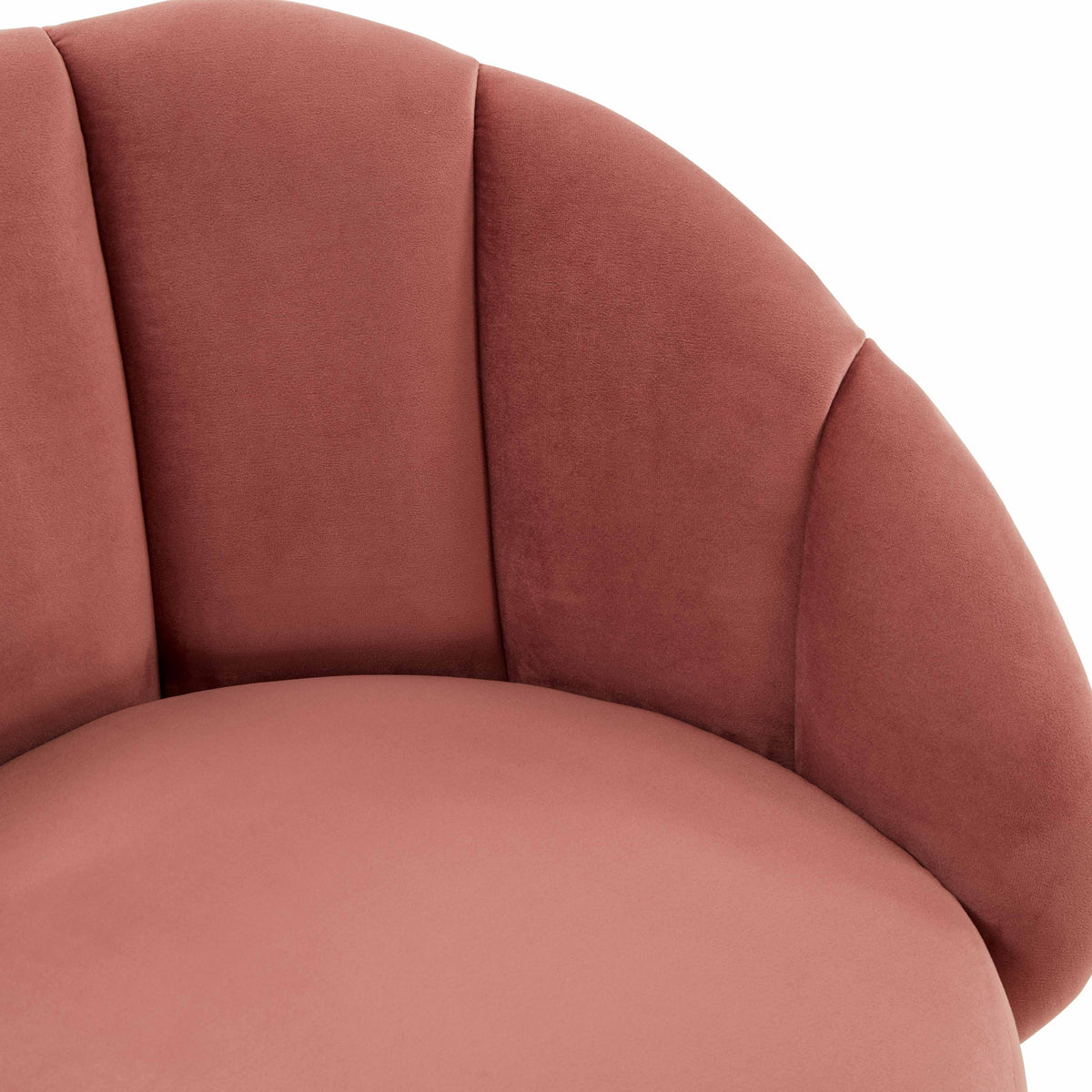 Myla Salmon Performance Velvet Swivel Bar Stool by TOV Furniture – photo 5 of 9