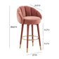Myla Velvet Swivel Stool by TOV D68241