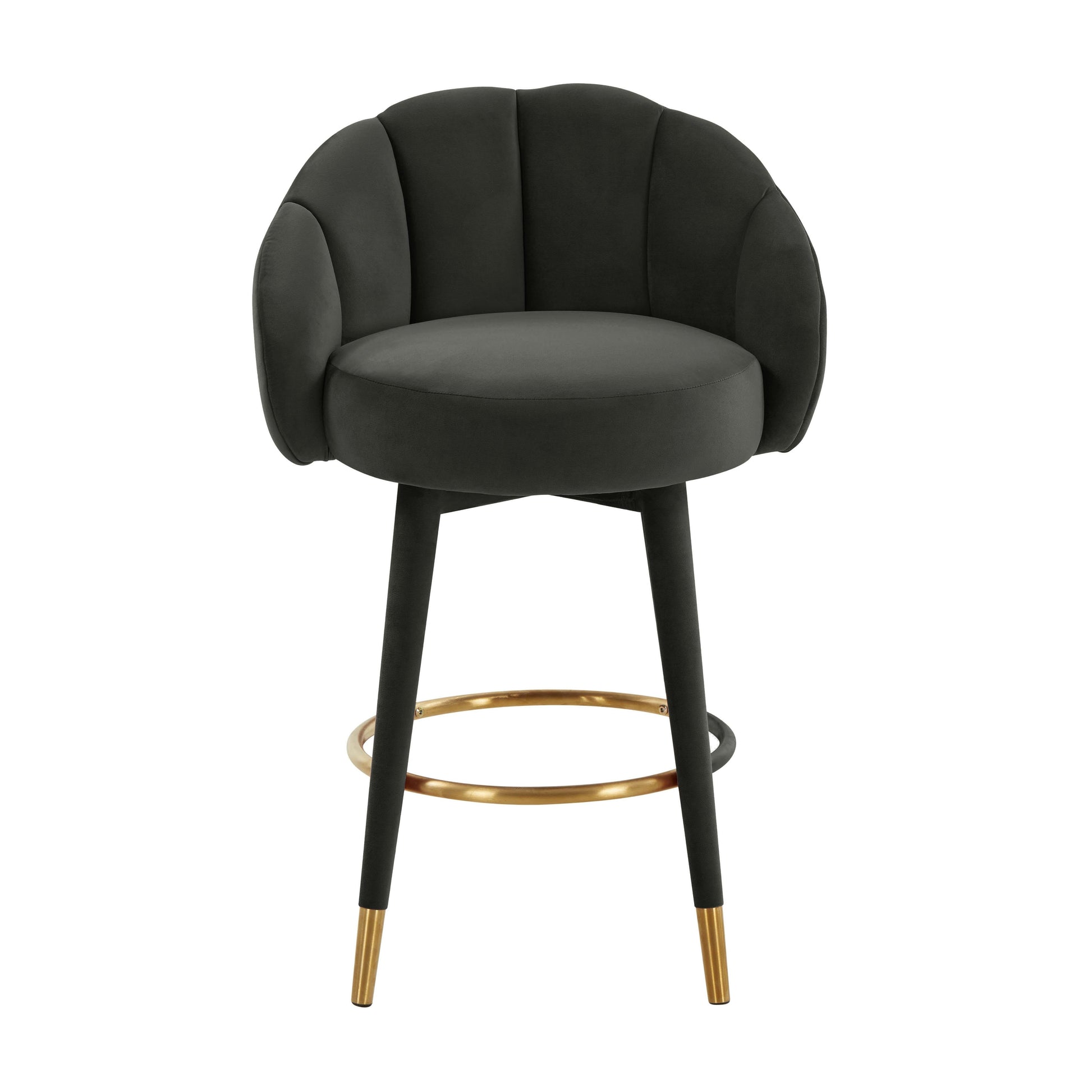 Myla Velvet Swivel Stool by TOV D68244