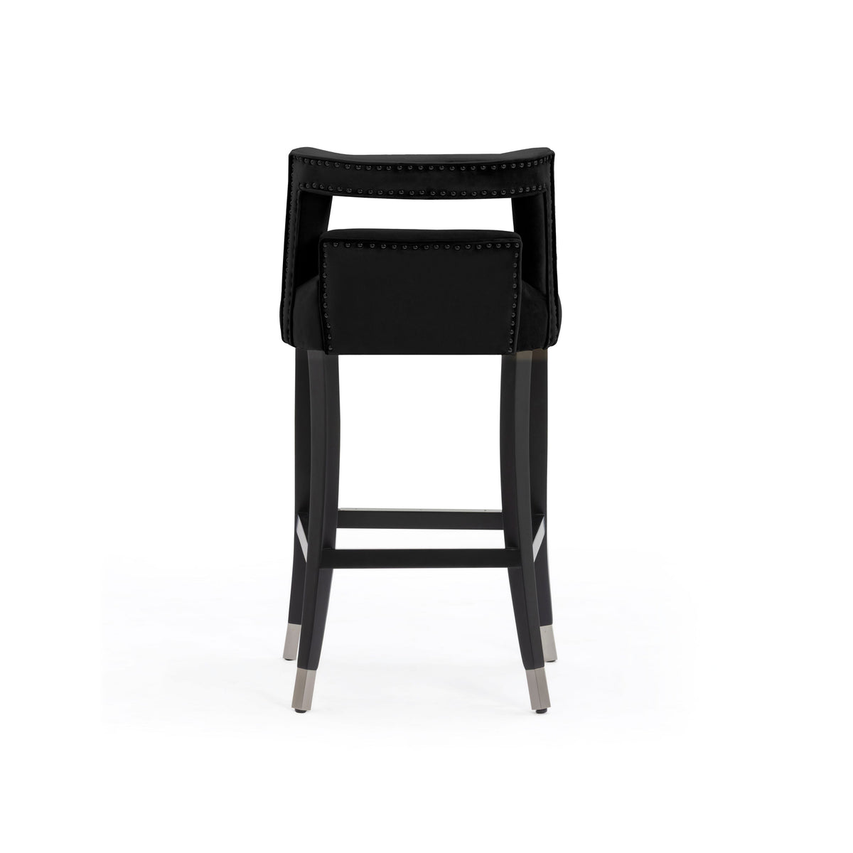 Hart Black Performance Velvet Bar Stool by TOV Furniture – photo 4 of 7